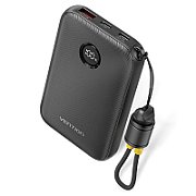 POWER BANK Vention 10000mAh Power Bank (USB-C + USB-C/USB-C/USB-A) with Built-in USB-C to USB-C Cable 22.5W Black LED Display Type ,  FKAB0-C  - 6922794791237
