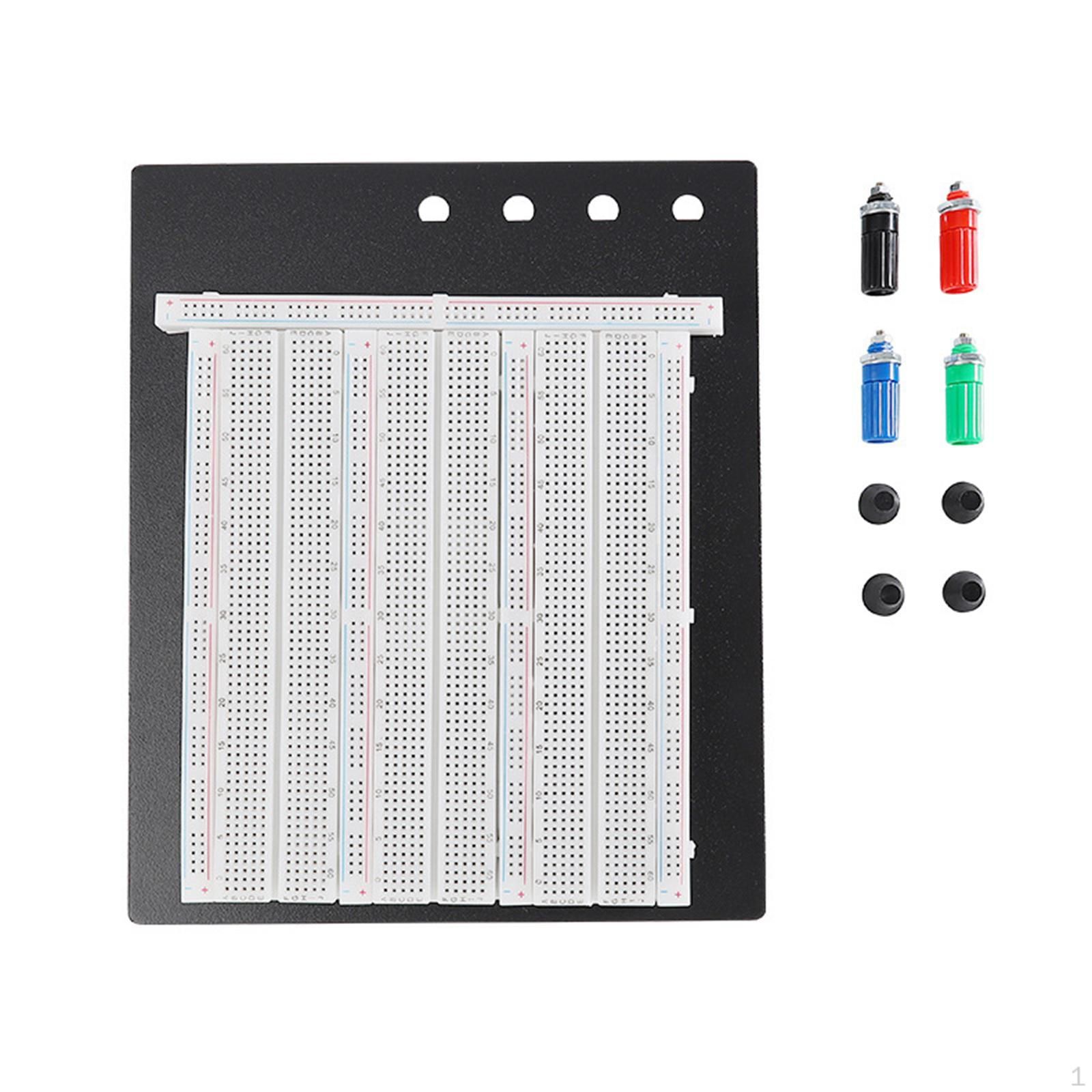 Breadboard with 2390 connection points
Power strips: 500 connection points
Dual strips: 1890 connection points
ABS housing
Accepts 20-29AWG wire diameter
Voltage/current: 300V/3-5A
Packaging: bulk 1 pc.