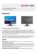 Sharp MODEL DD-EA241W, Negru, monitor LCD de 24 , WUXGA (1920x1200), DP, HDMI, ajustabil pe înălțime cu 150 mm