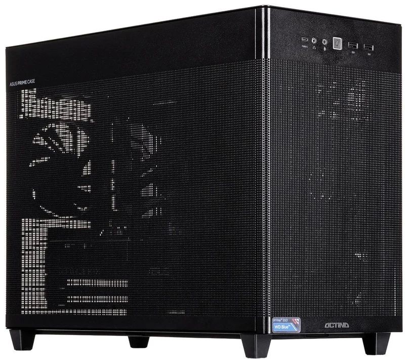 Desktop PC Actina 5901443430667, AMD Ryzen 9 - 9900X (12 C / 24 T, 4.4 GHz - 5.6 GHz), 32 GB RAM, 1 TB SSD, Fara unitate optica, nVidia GeForce RTX 5070 Ti 16 GB, 750 W, Fara sistem de operare