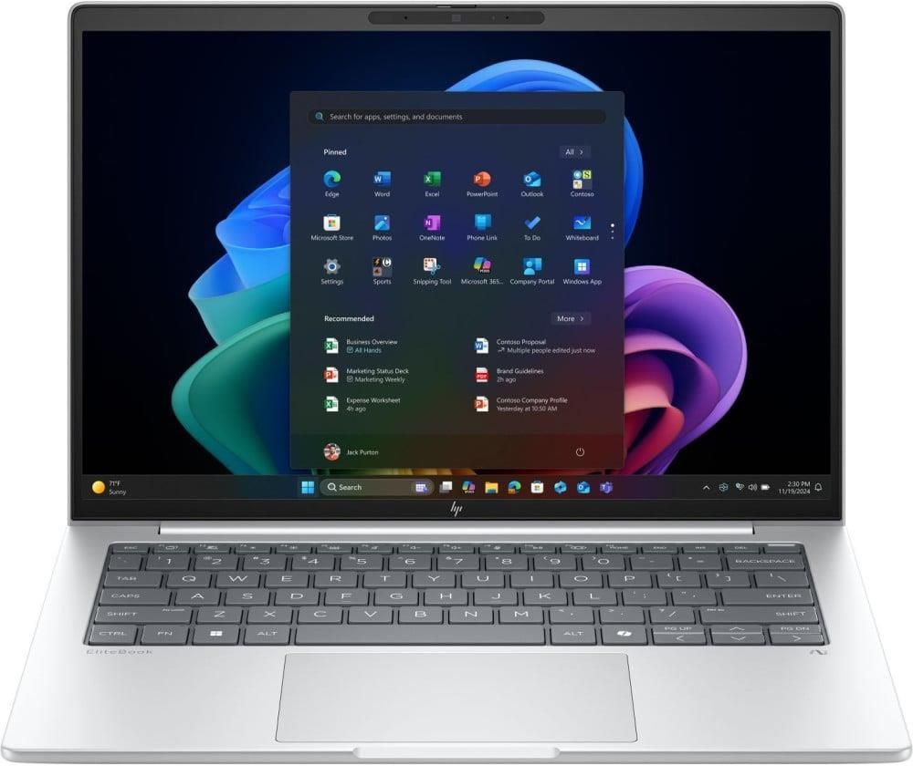 Laptop HP EliteBook 8 G1i C51LFET, 14 inch 1920 x 1200, Intel 225U (12 C / 14 T, 1.5 GHz - 4.8 GHz), 24 GB DDR5, 512 GB SSD, Intel Arc Graphics, Windows 11 Pro