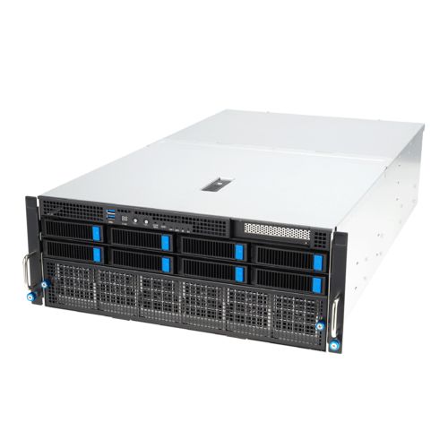 Server ASUS ESC8000A-E12P, Rack 4U, fara procesor, 2 x AMD socket SP5  max 400 W, fara memorie, Fara, 8 x LFF, HPE, Fara, 3 x 3000 W