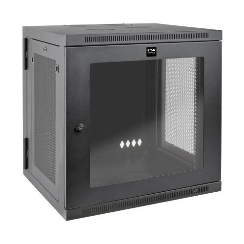 SmartRack 12U Rack Mic de Perete cu Adâncimea UPS, Fereastră Clară din Acril, Spate cu Hinge