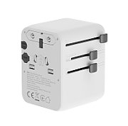 ALIMENTATOR retea 220V GEMBIRD, universal, conectori: US/UK/EU/AU, 2x USB Type-C PD 70W, 2x USB-A 15W, siguranta 10A, max. 2500W, alb,  TPA-2A3C70-01-W  (timbru verde 0.8 lei)