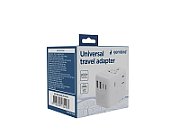ALIMENTATOR retea 220V GEMBIRD, universal, conectori: US/UK/EU/AU, 2x USB Type-C PD 70W, 2x USB-A 15W, siguranta 10A, max. 2500W, alb,  TPA-2A3C70-01-W  (timbru verde 0.8 lei)