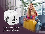 ALIMENTATOR retea 220V GEMBIRD, universal, conectori: US/UK/EU/AU, siguranta 10A, max. 2500W, alb,  TPA-INT-01-W  (timbru verde 0.18 lei)