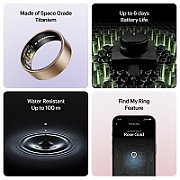 Ultrahuman Ring Air - Smart Ring, Charger, USB Cable / Size-05- Brushed_Rose_Gold