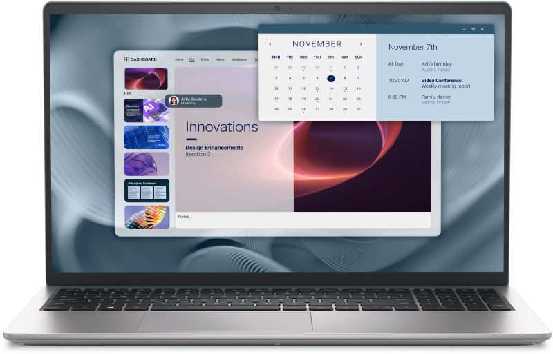 Laptop Dell Pro 15 Essential PV15250, 15.6 inch 1920 x 1080, Intel Core i7 1355U (10 C / 12 T, 3.7 GHz - 5.0 GHz, 12 MB cache, 15 W), 16 GB DDR5, 512 GB SSD, Intel UHD Graphics, Ubuntu, Tastatura English International, Platinum Silver