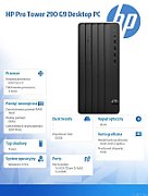 Desktop PC HP Pro 290 G9 SFF Tower, Intel Core i3 -14100 (4 C / 8 T, 3.5 GHz - 4.7 GHz, 12 MB cache, 65 W), 16 GB DDR4, 512 GB SSD, DVD±RW, Intel UHD Graphics 730 Partajata, 180 W, Windows 11 Pro