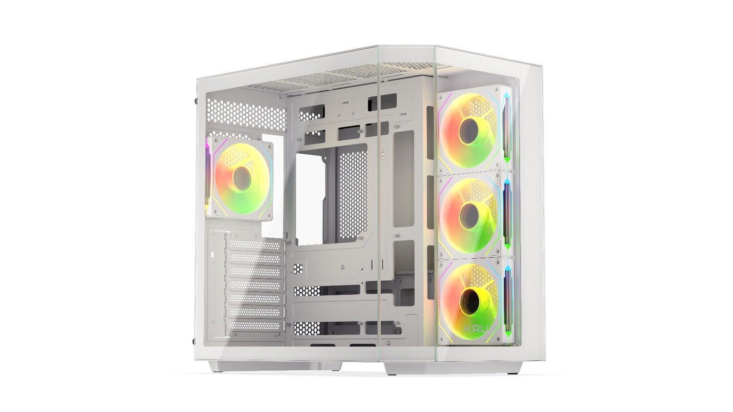 Empero, MiddleTower, ATX, cu 4 ventilatoare incluse 120 mm ARGB PWM, Alb