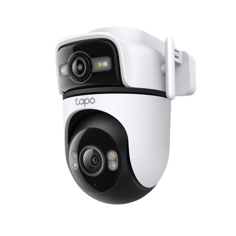 CAMERA IP TP-LINK, wireless, cube, pt. exterior, obiectiv dual si functie pan/tilt, dist. IR 9 m, tip lentila fixa 4 mm, 2 x 2K 3 Mpx, microfon, carcasa metalica, slot SD card,  Tapo C545D  (timbru verde 0.8 lei)