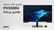 Monitor Benq 31.5  PV3200U, Diagonal (inch): 31.5, Diagonal (cm): 80, Aspect ratio: 16:9, Panel: IPS, Resolution: 3840x2160, Refresh Rate: 60Hz, Response time GtG: 5ms, Brightness (max): 400 cd/m², Contrast (static) : 1000:1, Viewing angle: 178/178, Color Gamut Type: DCI-P3, Color Gamut Coverage
