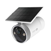 Enhanced AI Solar Security Camera Ultra SPEC:4K QHD (2160×4096), 2.4 G&5GHz, 7800mAh rechargeable lithium-ion battery, All-in-one solar panel FEATURE:,Non-Stop Power, Smart Detection and Notifications (motion, people, cars, pets), 24/7 monitoring, AI enhancement, Color Night Vision, Sound and Light