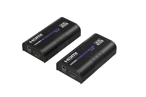 Extender HDMI pe IP =Tx+Rx= HDMI 2.0, 4K60Hz, transport semnal la max. 120m pe cablu CAT6/6A/7, 2xAlimentatoare incluse