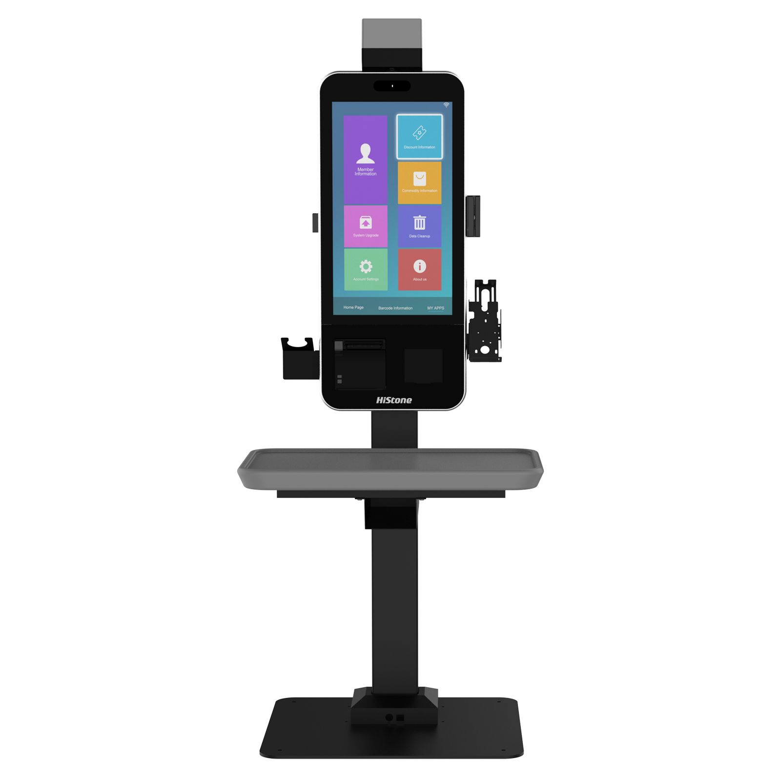 HiStone HS330U, without stand, with Epson Printer, 2D, Full HD, USB, RS232, Ethernet, Intel Core i5, SSD, black