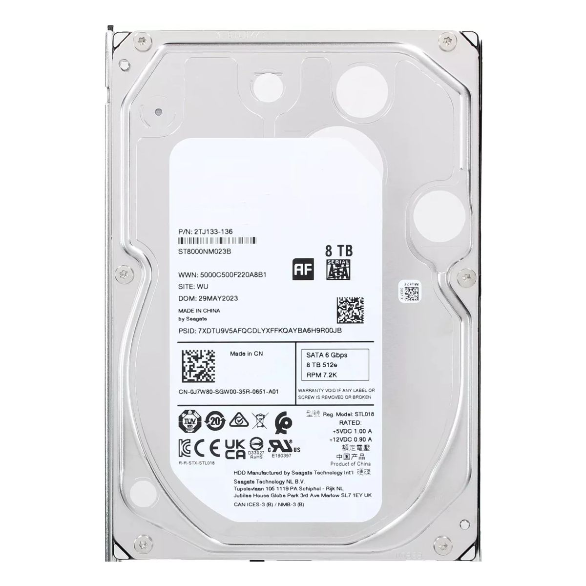 HDD server HPE (Seagate) 8 TB 3.5 inch SATA 6G 7200 rpm 256 MB 512e
