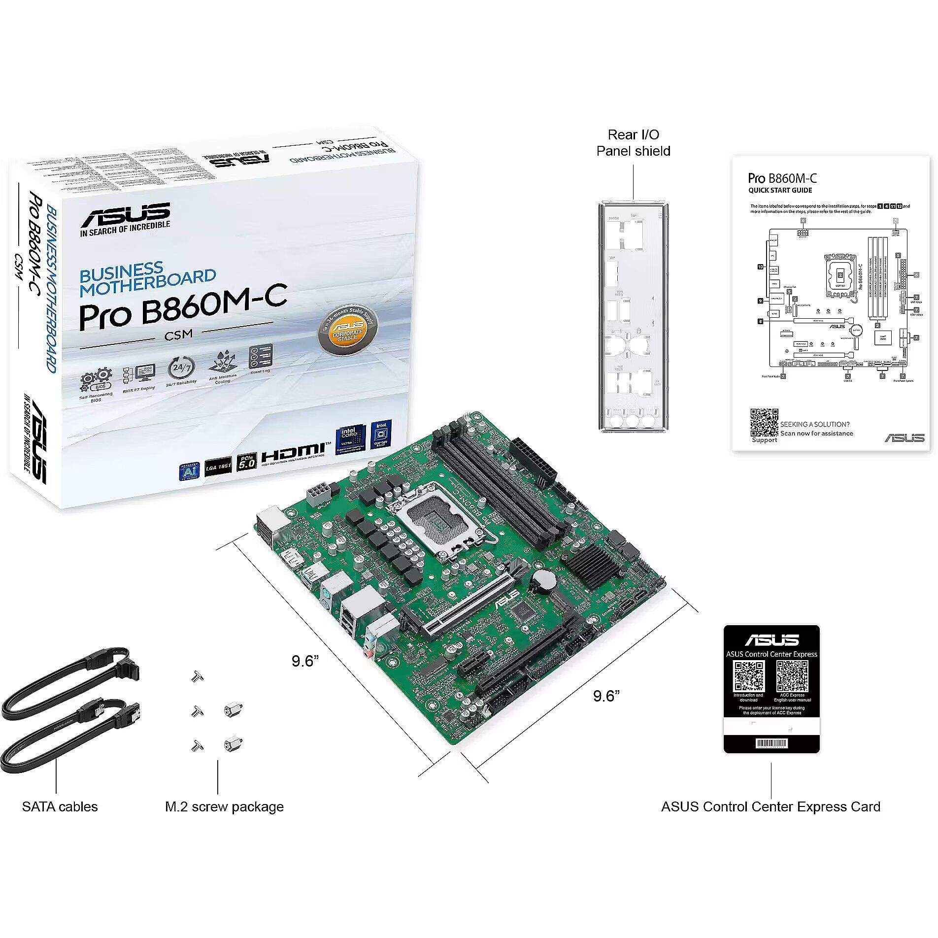 ASUS PRO B860M-C-CSM (INTEL,1851,DDR5,mATX)