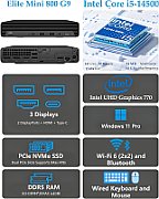 HP Elite Mini 800 G9 Intel Core i5-14500 16GB 512GB SSD W11P