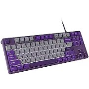 Tastatura gaming mecanica cu fir Fury Kanabo K2 TKL (80%), iluminare, lungime cablu 160cm, gri-violet