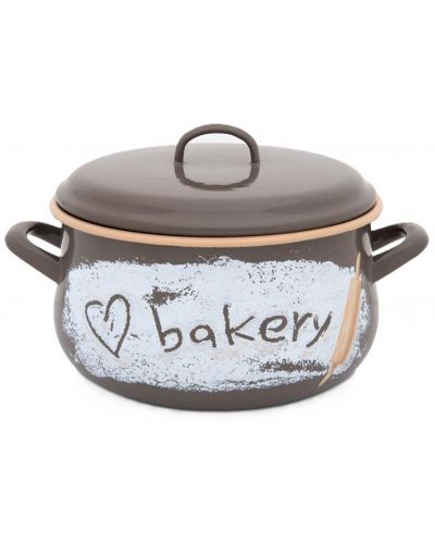 Oala 5.3l cu capac Bakery Metalac email/22cm/5.3l