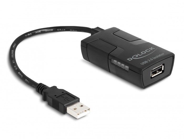 DeLOCK 64225 Serial Converter/Repeater/Isolator USB 2.0 Black (64225)