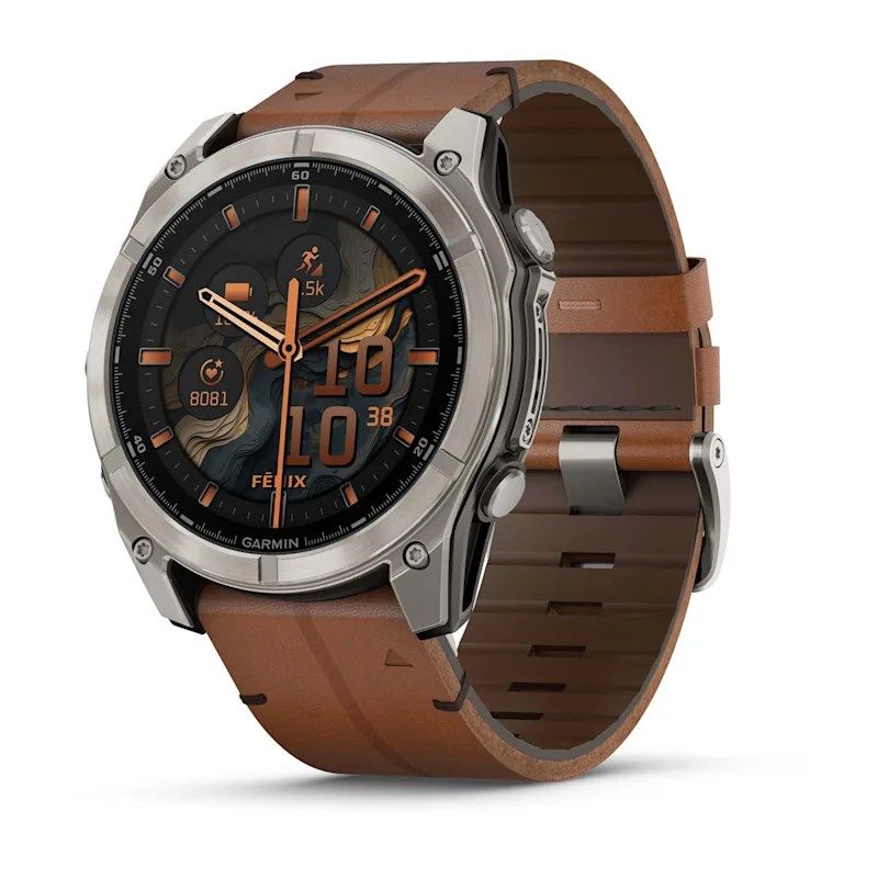 Garmin Fenix 8 3.56 cm (1.4 ) AMOLED 51 mm Digital 454 x 454 pixels Touchscreen Titanium Wi-Fi GPS (satellite)