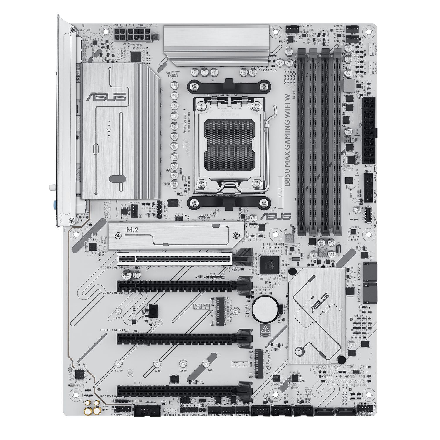 B850 MAX GAMING WIFI W, AM5, DDR5, Alb, 90MB1M10-M0EAY0