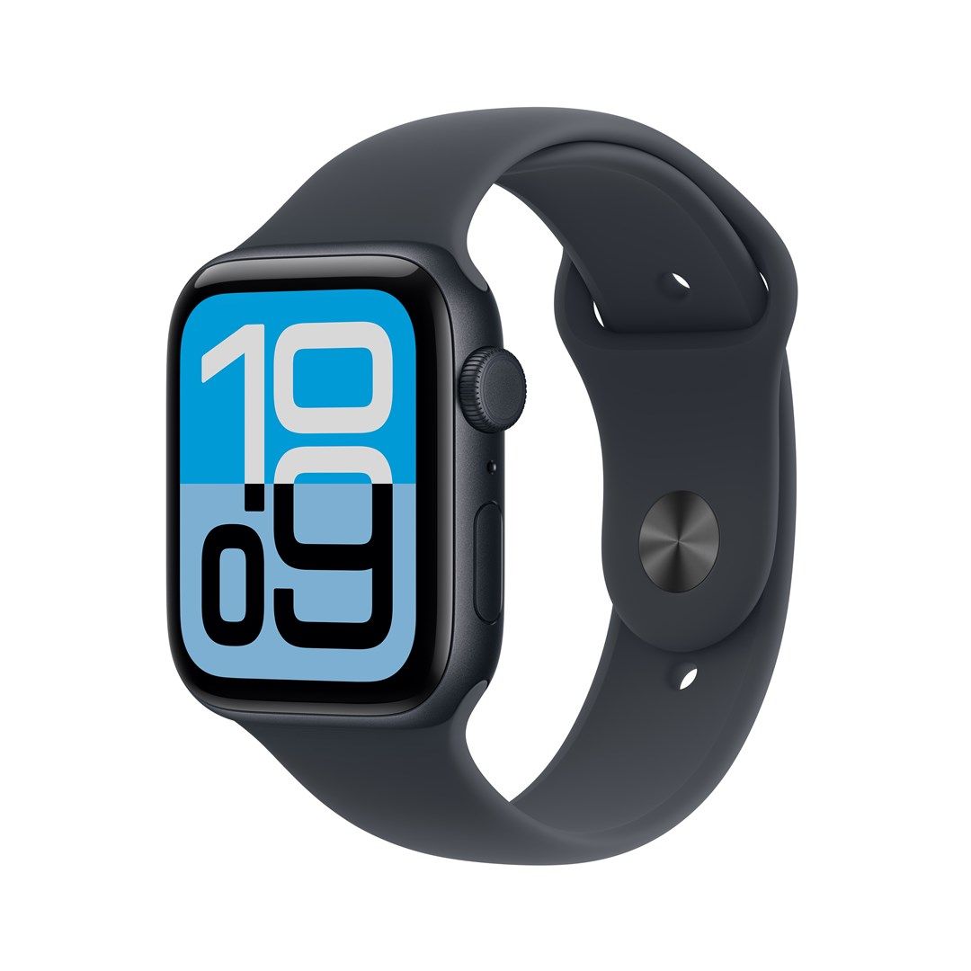 Apple Watch SE 3 GPS + Cellular 44 mm  aluminiowa obudowa w kolorze Midnight z paskiem Midnight Sport Band – rozmiar M/L