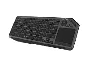 Tastatura wireless Natec TURBOT 2,  material taste ABS, numar taste 90, mecanism taste X-Scissors, toucpad pentru smart TV inclus, negru