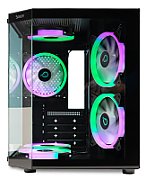 CARCASA  SPACER - gaming, Mini Tower, mATX,  AQUARIUM , fara sursa, sticla securizata, USB 3.0 x 1, USB Type-C x 1, HD-Audio, Jack 3.5mm x 1, PSU shroud, black  SPCS-GC-AQUARIUM-BK