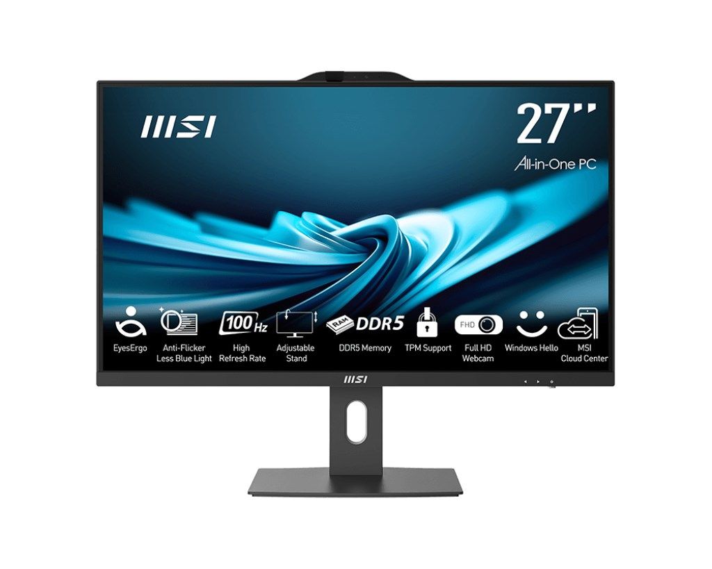 All-In-One MSI PRO AP272P 14M-886XEU, 27 inch 1920 x 1080, Intel Core i7 - 14700 (20 C / 28 T, 1.3 GHz - 5.4 GHz, 33 MB cache), 16 GB RAM, 1 TB SSD, Intel UHD Graphics