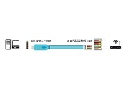 DELOCK Adapter USB2.0/C St > Seriell RS232 RJ45 St 3.0m blau