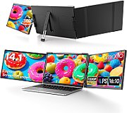 Portable monitor Blackview DCM6 Dual Screen 14inch 1920x1080 16:9 LCD 60Hz IPS 178 USB-C 3.1x3 for 13-17.3 inch laptops352.2x237.43x15.9mm Grey Black