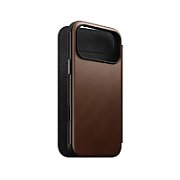 NOMAD Modern Leather Folio - skórzane etui do iPhone 17 Pro Max kompatybilne z MagSafe (brown) [go]