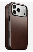 NOMAD Modern Leather Folio - skórzane etui do iPhone 17 Pro Max kompatybilne z MagSafe  skóra Horween (rustic brown) [go]