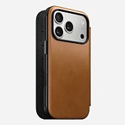 NOMAD Modern Leather Folio - skórzane etui do iPhone 17 Pro kompatybilne z MagSafe (english tan-c) [go]