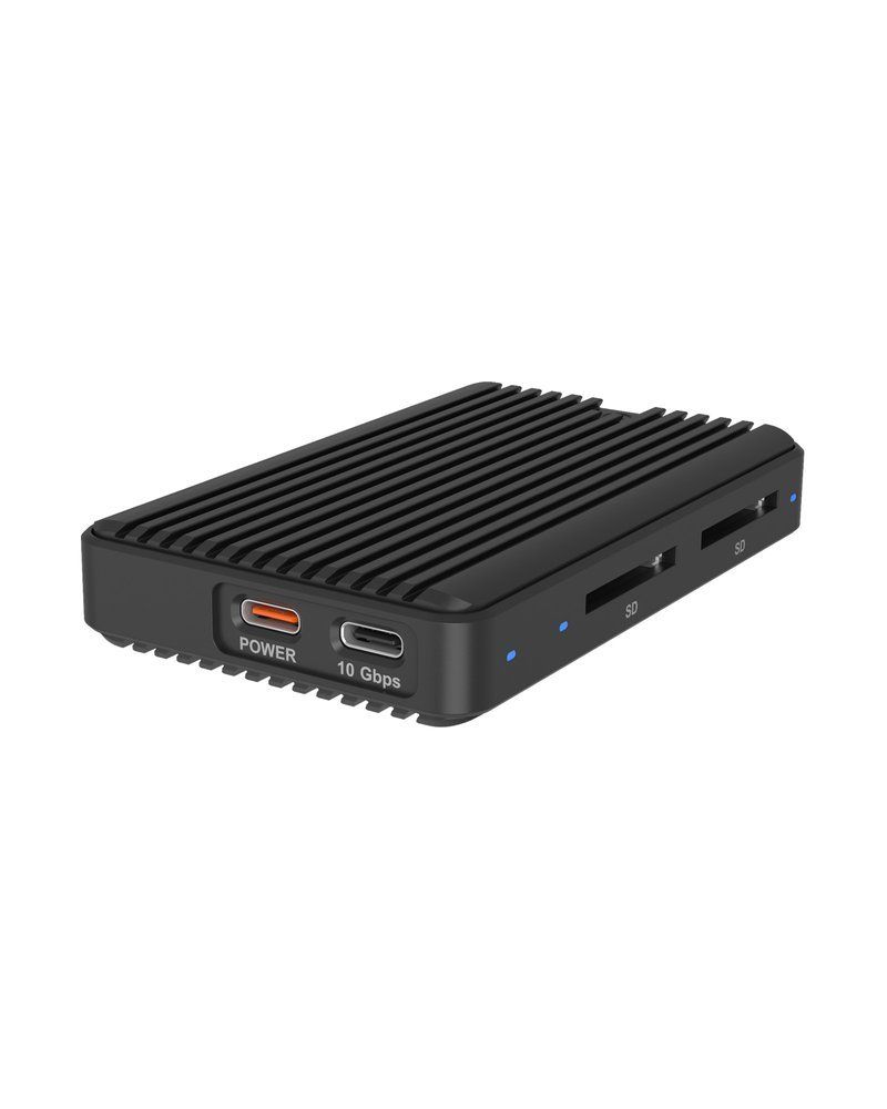 Geh. IcyBox M.2NVMe/SATA SSD mit zweifachem SD CR