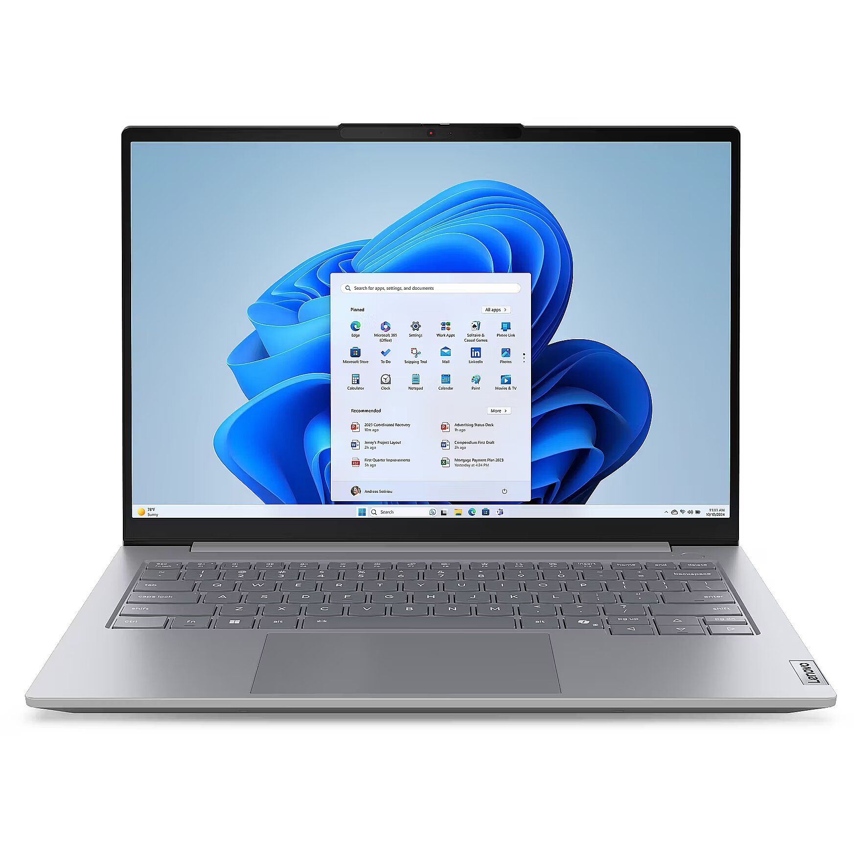 Laptop Lenovo ThinkBook 14 G8 IAL 21SJ0089PB, 14 inch 1920 x 1200, Intel Core ultra 7 255H (16 C / 26 T, 2.5 GHz - 5.1 GHz, 24 MB cache, 28 W), 16 GB DDR5, 512 GB SSD, Intel Graphics, Windows 11 Pro, Tastatura English, Grey
