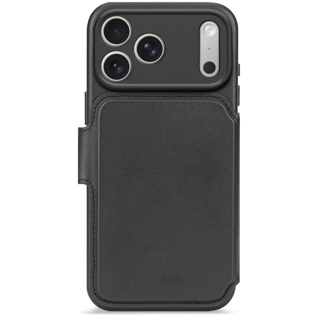 Decoded Leather Detachable Wallet - skórzana obudowa ochronna do iPhone 17 Pro Max kompatybilna z MagSafe (black)