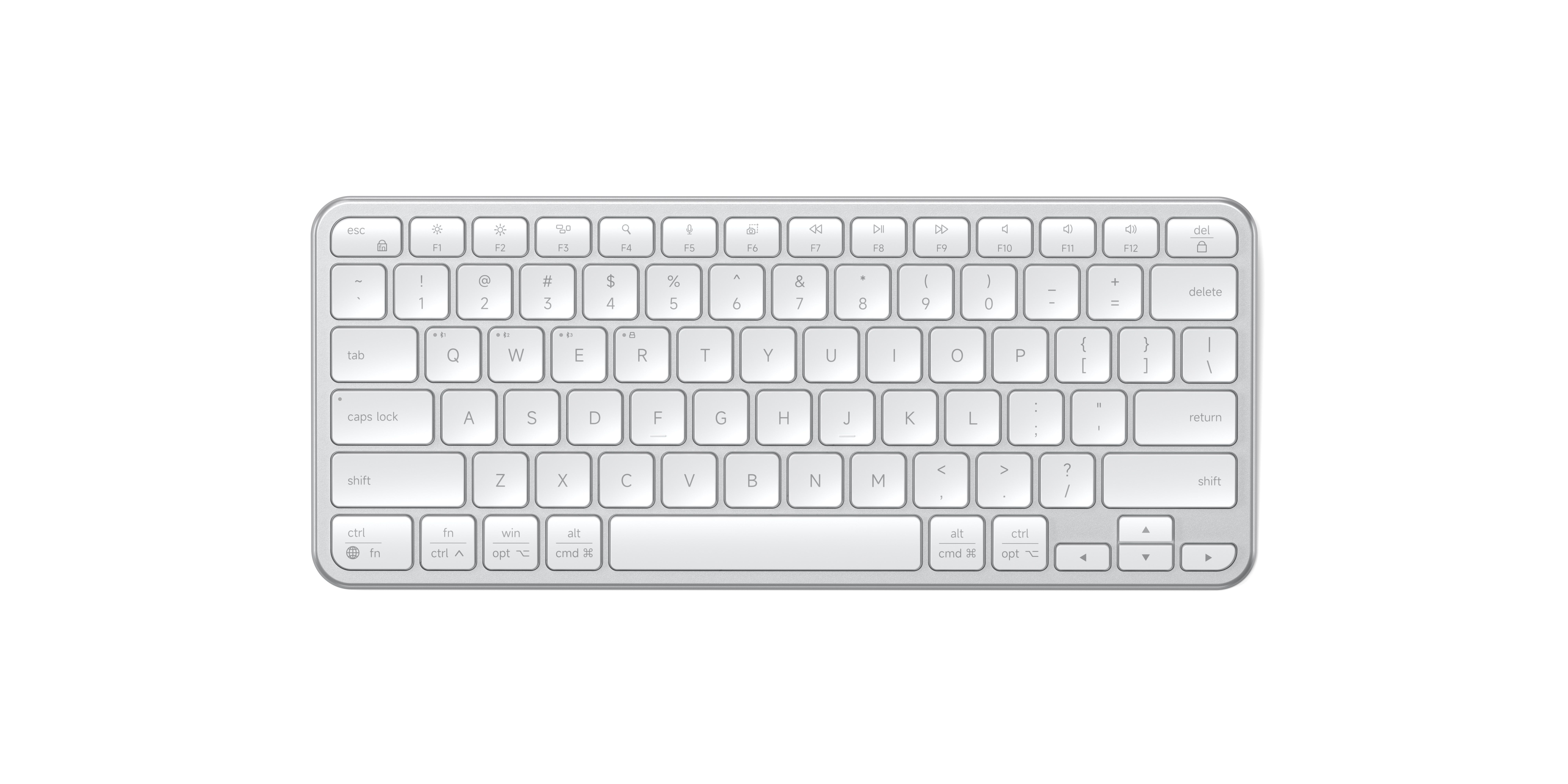 Satechi Slim EX1 - klawiatura Bluetooth do trzech urządzeń z przełącznikiem trybu Mac/Windows (silver)