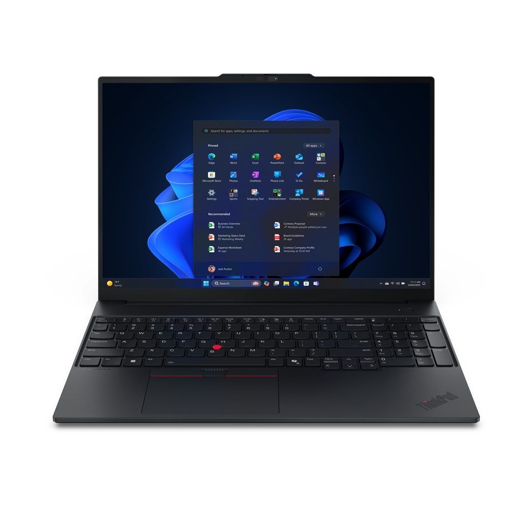 Laptop Lenovo ThinkPad E16 Gen 3, 16 inch 1920 x 1200, Intel Core Ultra 5 226V (8 C / 8 T, 2.2 GHz - 4.5 GHz, 8 MB cache, 37 W), 16 GB LPDDR5x, 512 GB SSD, Intel, Windows 11 Pro, Tastatura English UK, Negru
