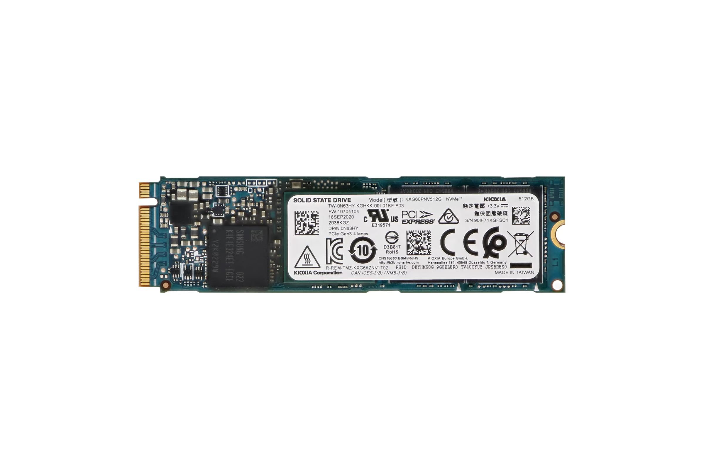 SSD KIOXIA XG6 1 TB PCIe 3.0 x4 M.2 2280