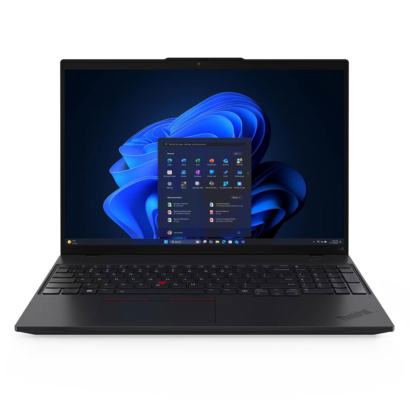 Laptop Lenovo ThinkPad L16 Gen 2 21SC0008CK, 16 inch 1920 x 1200, AMD Ryzen 5 pro 215 (6 C / 12 T, 3.2 GHz - 4.7 GHz, N/A cache, N/A), 16 GB DDR5, 512 GB SSD, AMD Radeon Graphics, Windows 11 Pro, Tastatura US, Negru