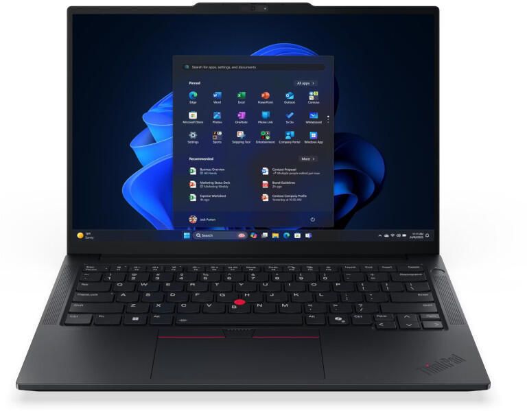 Laptop Lenovo ThinkPad E14 Gen 7 21T0005KHV, 14 inch 1920 x 1200, AMD Ryzen 7 250 (8 C / 16 T, 3.3 GHZ - 5.1 GHz, 24 MB cache, 15 W), 32 GB DDR5, 1 TB SSD, AMD Radeon Graphics, Fara sistem de operare, Tastatura US, Negru