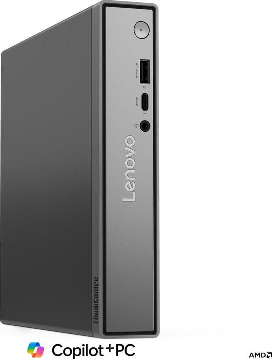 Desktop PC Lenovo ThinkCentre neo 55q Gen 6 Mini PC, AMD Ryzen AI 5 330 (4 C / 8 T, 2 GHz - 4.5 GHz, 16 MB cache, 35 W), 16 GB DDR5, 512 GB SSD, Fara unitate optica, AMD Radeon Graphics Partajata, 90 W, Windows 11 Pro