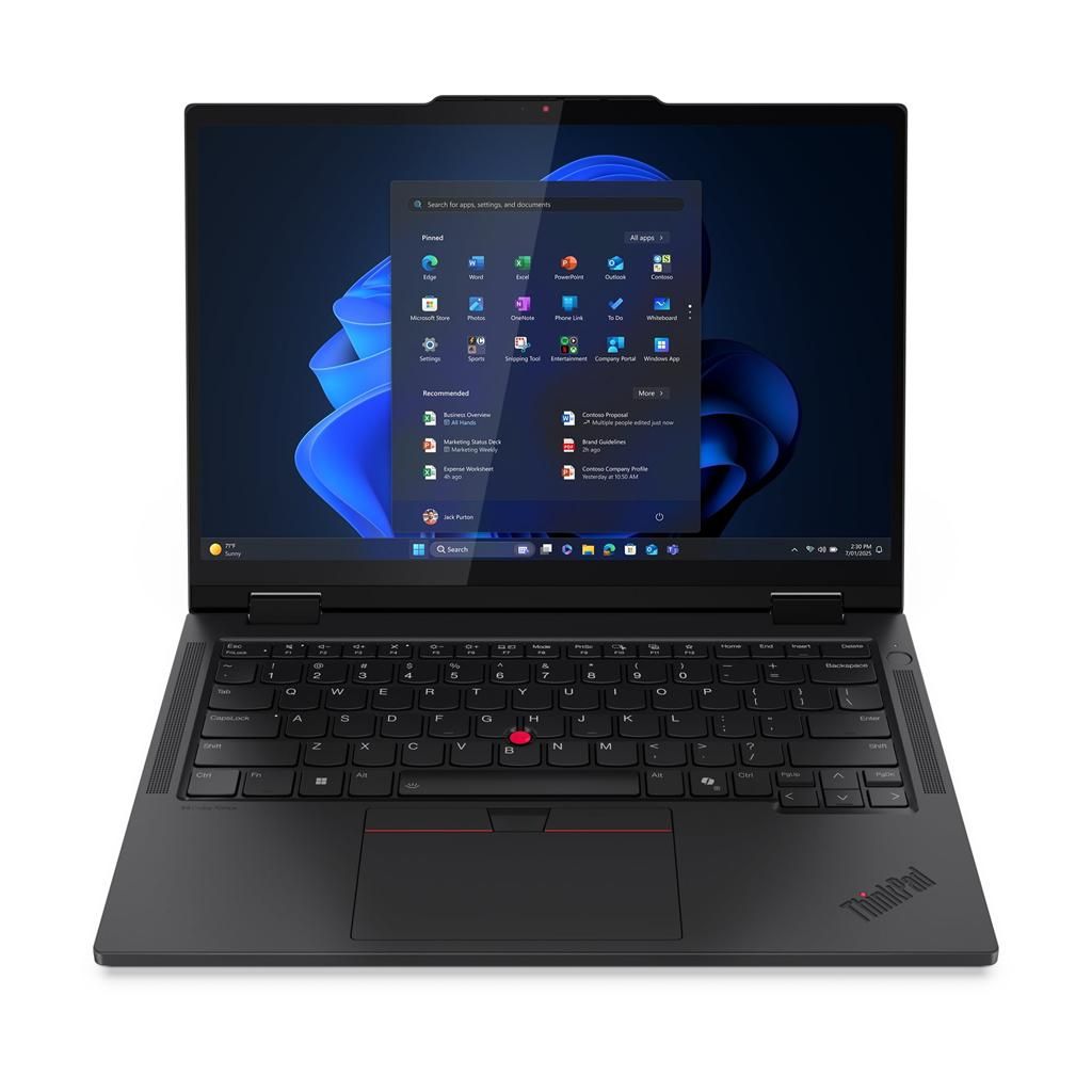 Laptop Lenovo ThinkPad T14s 2-in-1 Gen 1 21R3001HCK, 14 inch 1920 x 1200 Touchscreen, Intel Core Ultra 5 225U (12 C / 14 T, 1.3 GHz - 4.7 GHz, 12 MB cache), 16 GB LPDDR5X, 512 GB SSD, Intel Intel Graphics, Windows 11 Pro, Tastatura Czech / Slovak / English, Negru