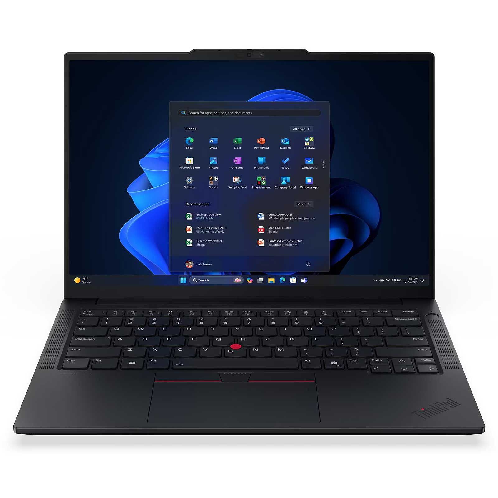 Laptop Lenovo ThinkPad E14 Gen 7 21T00022FR, 14 inch 1920 x 1200, AMD Ryzen 7 250 (8 C / 16 T, 3.3 GHZ - 5.1 GHz, 24 MB cache, 45 W), 16 GB DDR5, 512 GB SSD, AMD Radeon Graphics, Windows 11 Pro, Tastatura Franceza, Negru