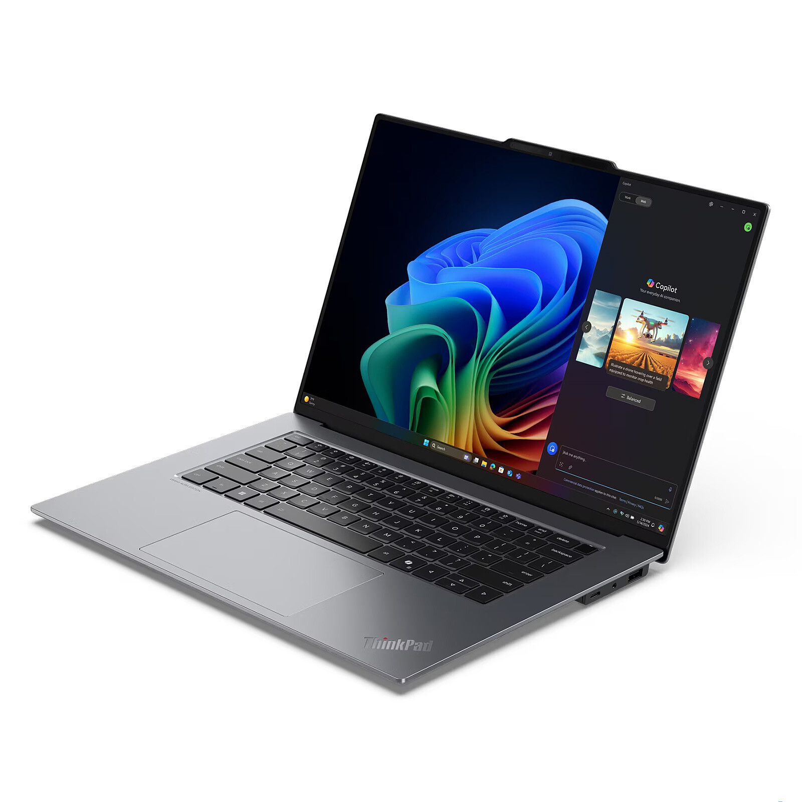Laptop Lenovo ThinkPad X9-15 Gen 1 21Q60022FR, 15.3 inch 2880 x 1800, Intel Core ultra 5 228V (8 C / 8 T, 2.1 GHz - 4.5 GHz, 8 MB cache, 37 W), 32 GB LPDDR5X, 512 GB SSD, Intel Arc Graphics, Windows 11 Pro, Tastatura US, Gri