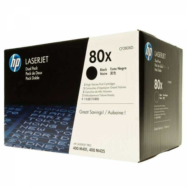 Cartus toner HP CF280XD ,Negru ,2 x 6900 pagini ,Original (80x)