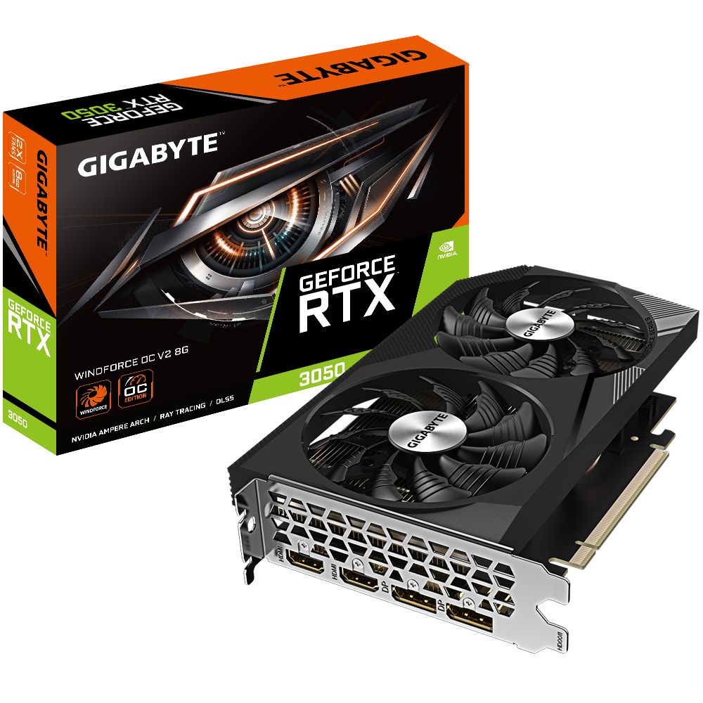 Placa video GIGABYTE GeForce RTX 3050 WINDFORCE OC V2 8 GB GDDR6 128 bit